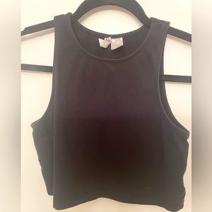 Black tank crop top